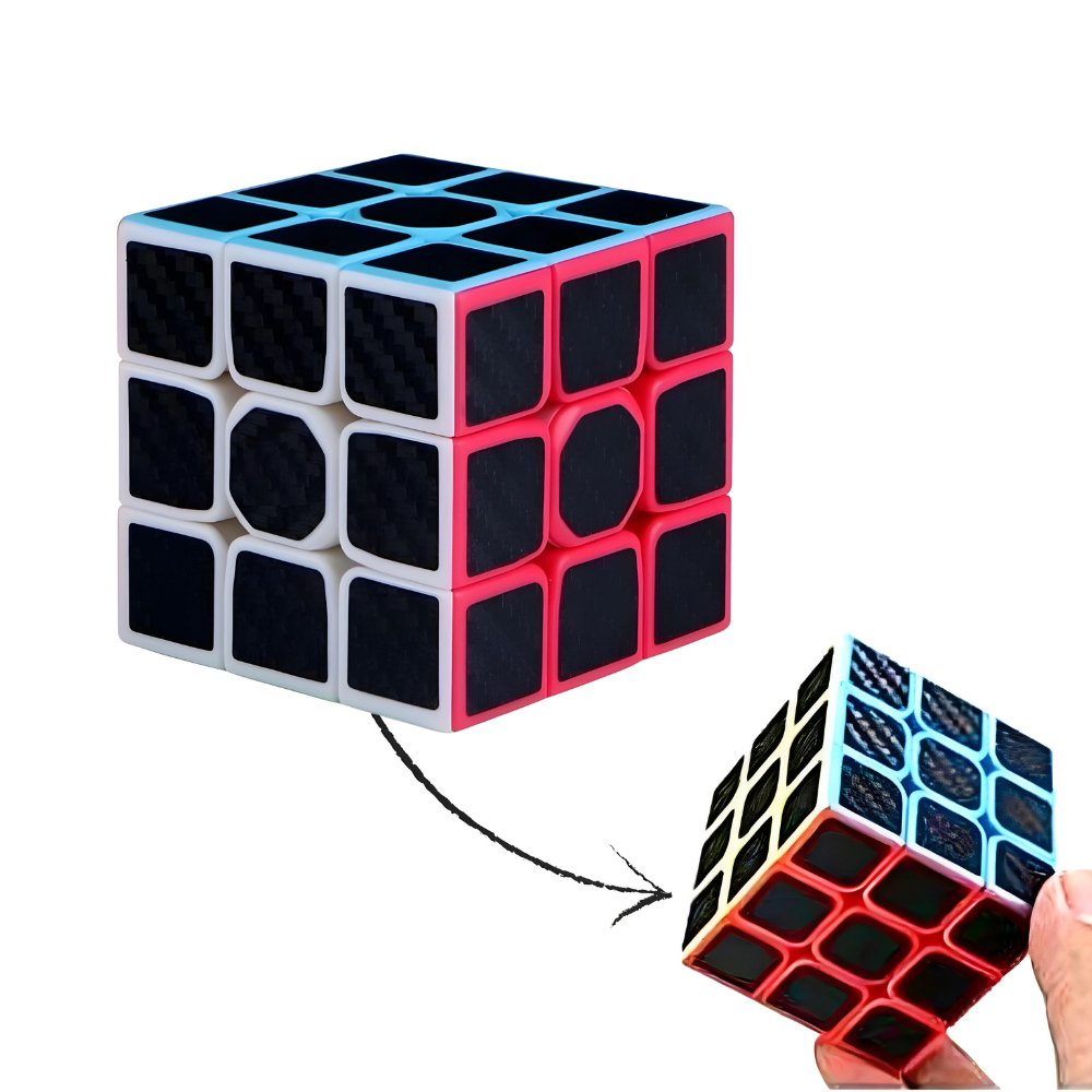 Cubo Mágico Profissional 3x3x3 Black Carbon - TH-3141