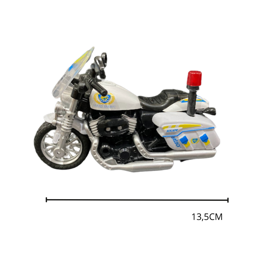 Miniatura Moto Polícia Brinquedo Infantil Super Realista TH-3527