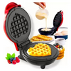 Máquina de Panqueca Waffle Elétrica Coração Antiaderente 550W 110V - LGSK06